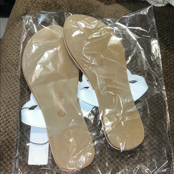 Women's White Sandals - Picture 2 of 4